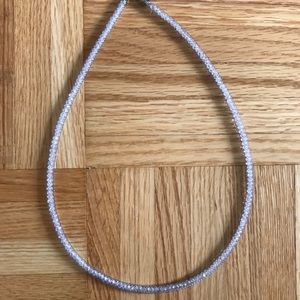 “Swarovski beaded” mesh necklace